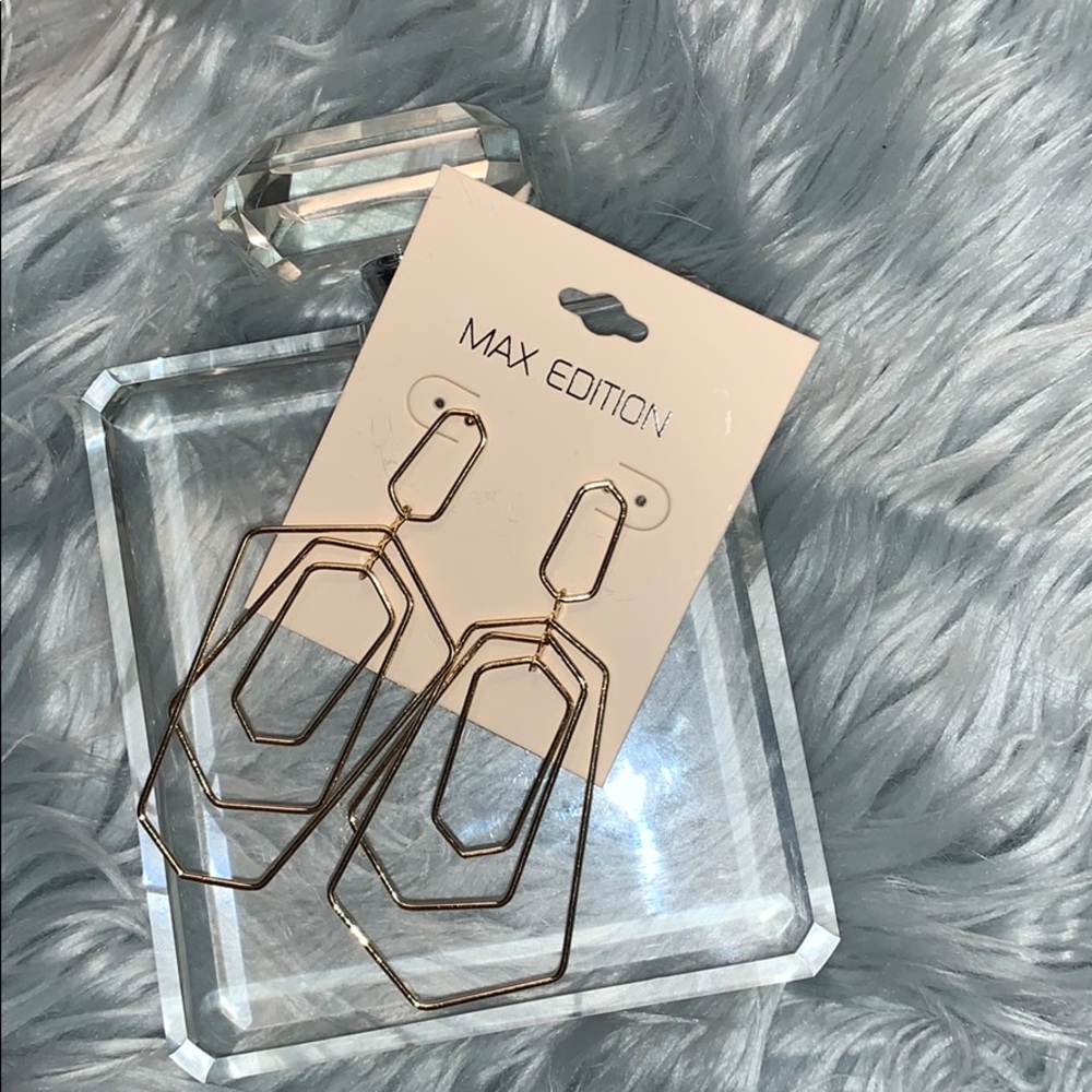 Max Edition 3D Gold Earrings NWT